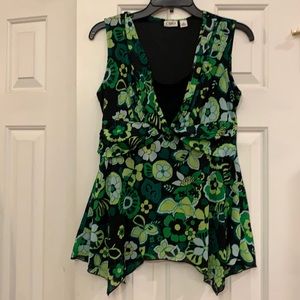 😍 2/$29 Cato Asymmetrical top stretchy meshy lined *** see last pic